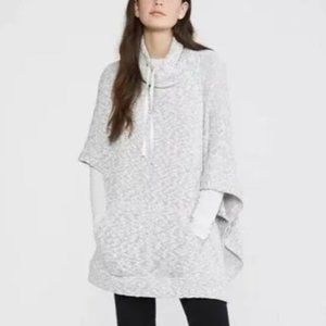 Lou & Grey Marled Mock Neck Poncho Top Sz Small